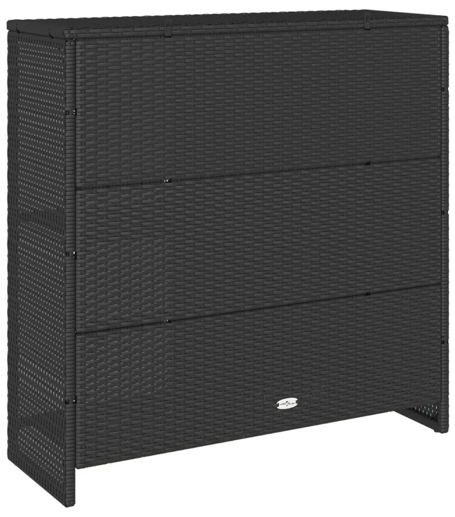 Tároló Szekrény Fekete 100x36x102 cm Rattan