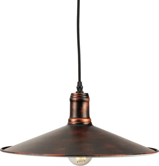 BRILAGI - Kábeles függeszték FORGE 1xE27/60W/230V, átm. 36 cm, patina/réz