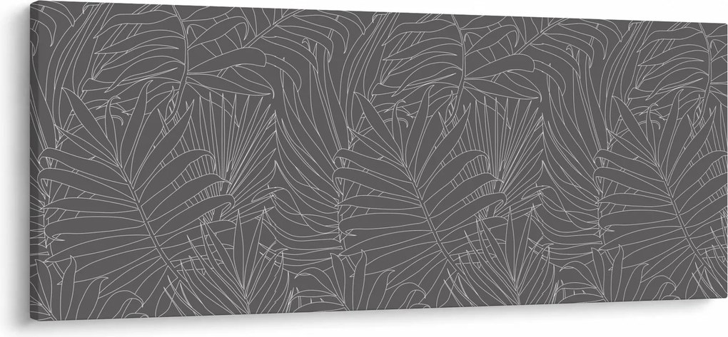 Kép - Szürke pálmalevelek (120x50 cm)