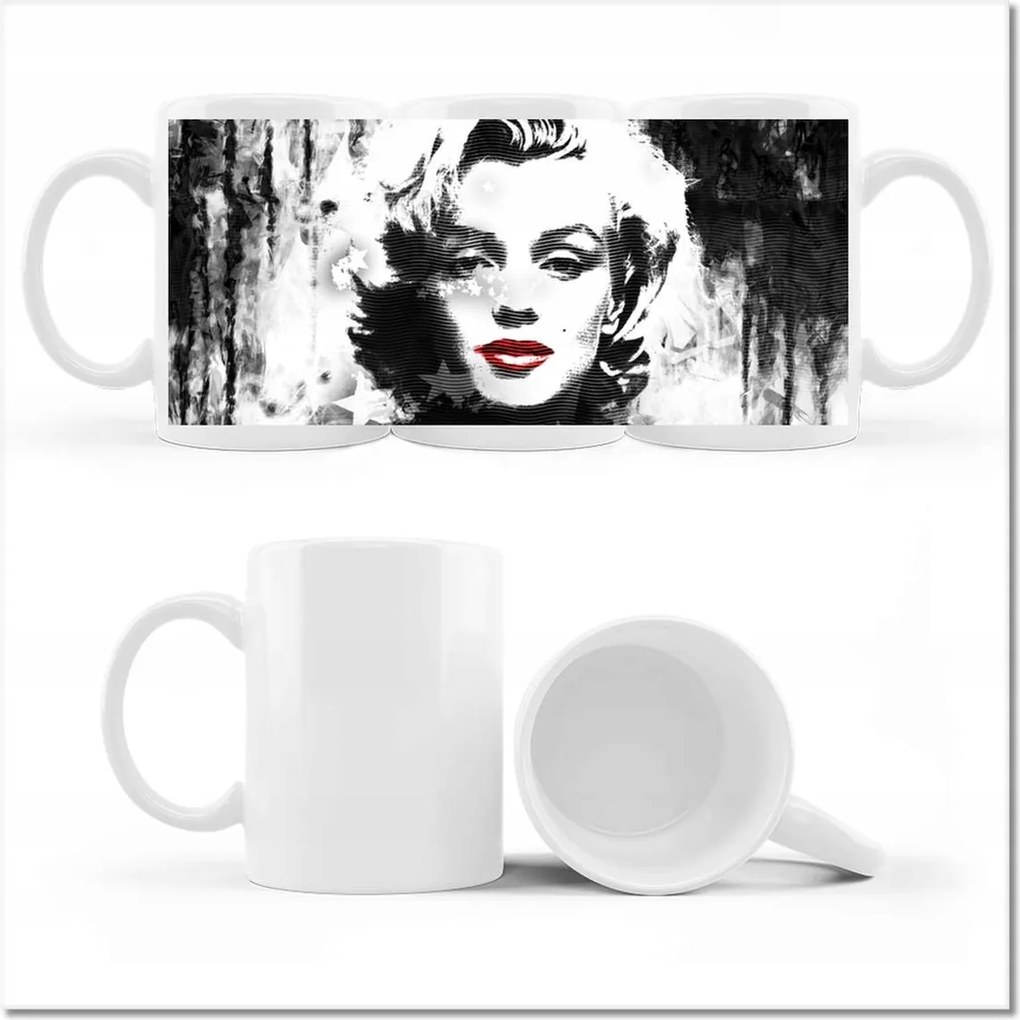 Marilyn Monroe mintás bögre Ajkak szája
