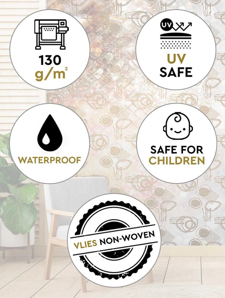 Gario Fotótapéta Arany formák Anyag: Vlies, Méret: 150 x 210 cm