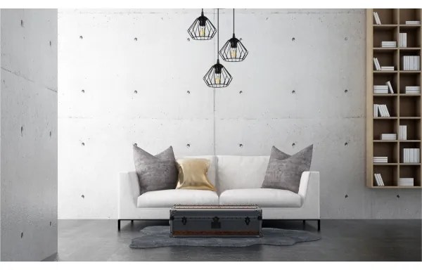 Csillár zsinóron CEED 3xE27/60W/230V fekete