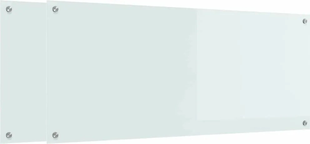 vidaXL Konyhai splashback 2 pcs Fehér 120 x 50 cm edzett üveg