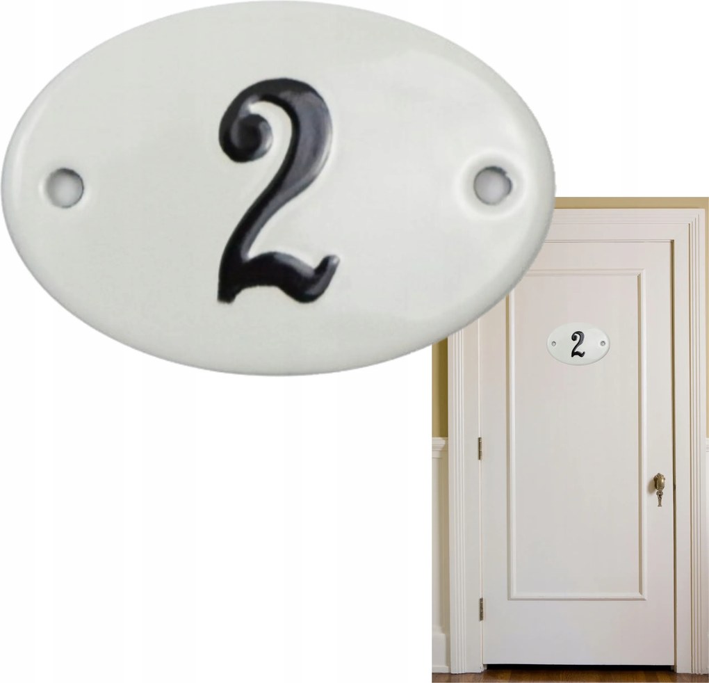 Címtábla Házszám Fém Tábla Házhoz 4x6CM Zománcozott