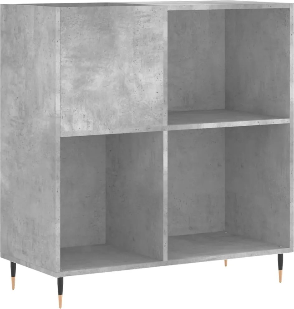 vidaXL betonszürke szerelt fa hanglemezszekrény 84,5 x 38 x 89 cm