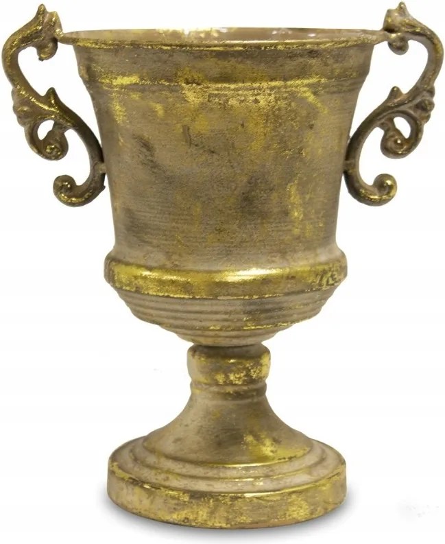 Váza Kaspó Fedél Retro Dekoráció Arany