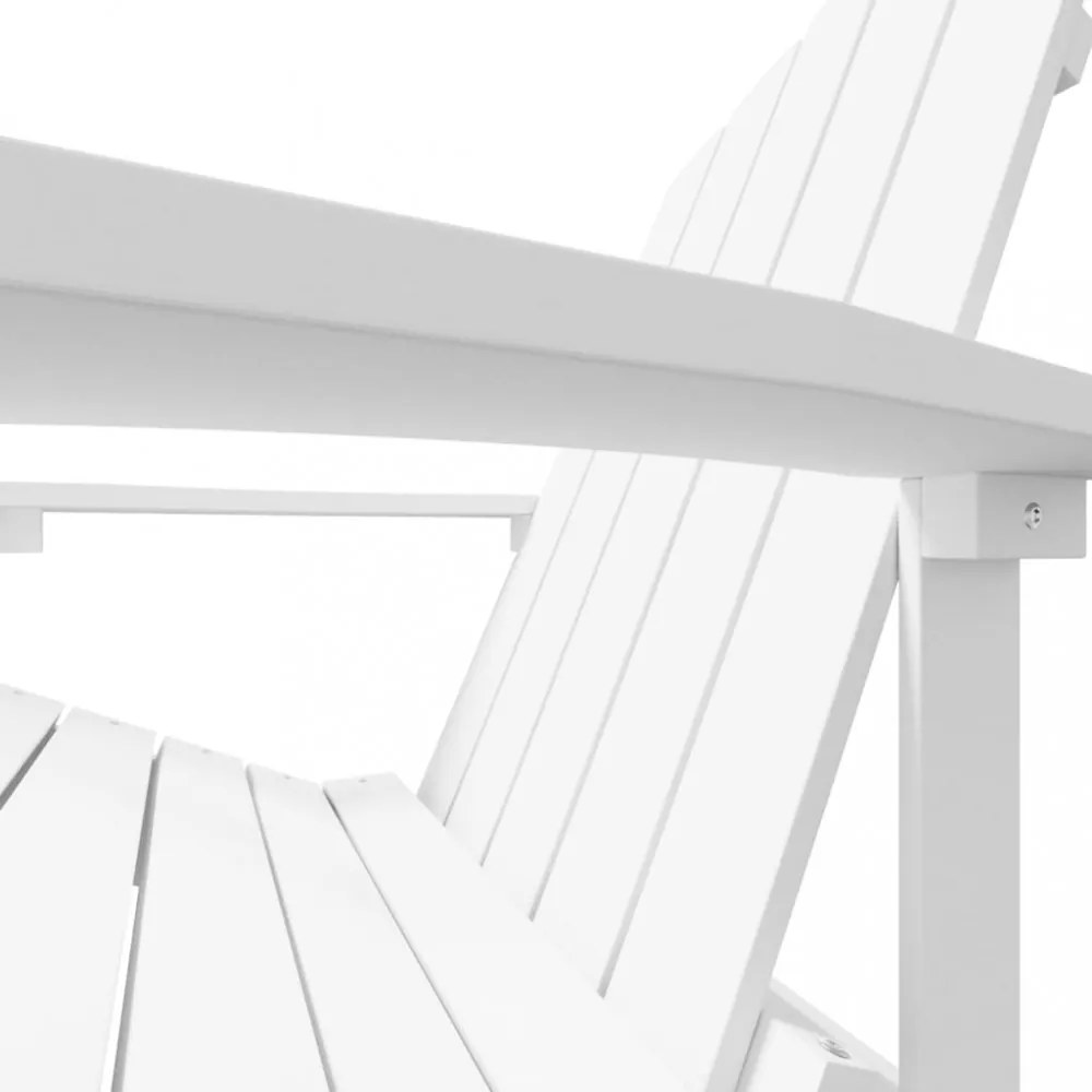 fehér HDPE kerti adirondack szék lábtartóval