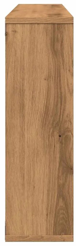 kézműves tölgyfa fali polc 85 x 16 x 52,5 cm redőzött fa