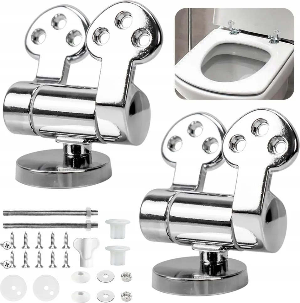 2 Db Wc-ülőke Zsanér Puha Záródás Wc-ülőke Zsanér