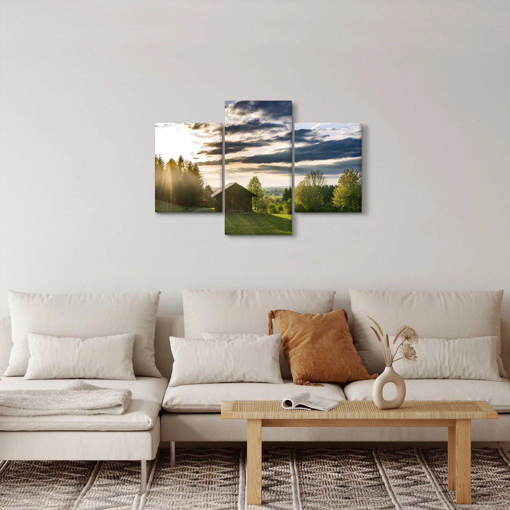 Erdei kunyhó képe (90x60 cm)