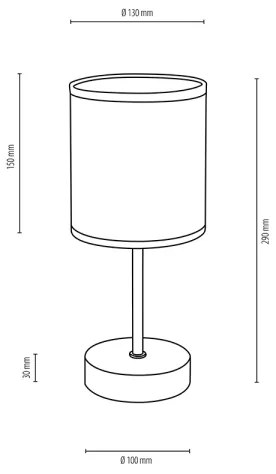 Spot-Light 87791974 - Asztali lámpa BOHO 1xE27/25W/230V tölgy