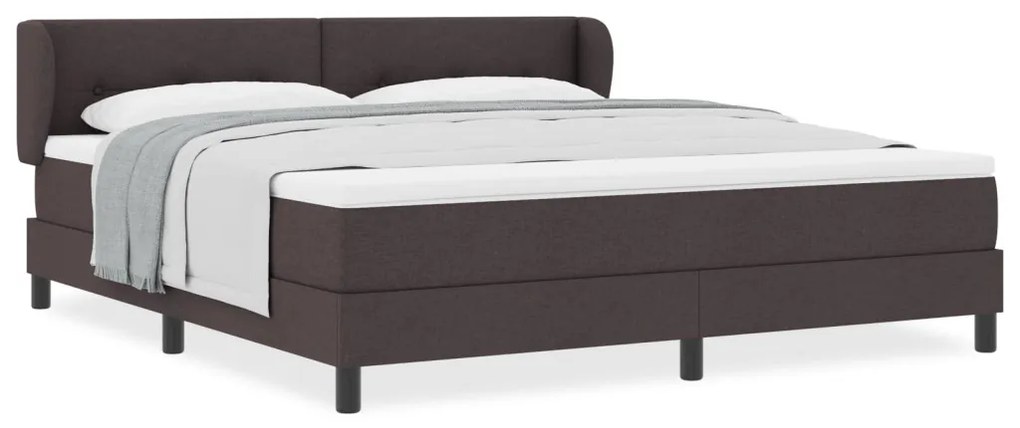 Boxspring Ágy Matrac 180x200 cm Sötétbarna Szövet
