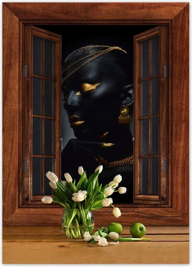 Poszterek 50x70 Aranyozott arc