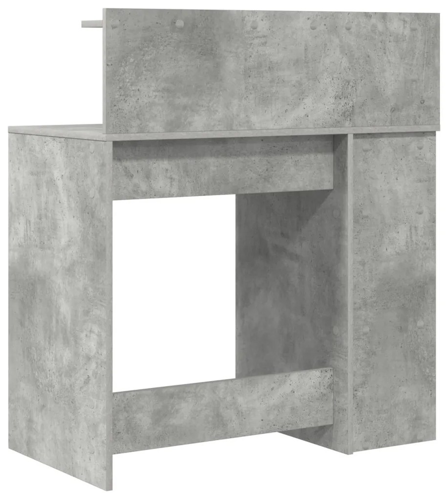 Íróasztal tárolóval Beton szürke 90 x 48 x 101.5 cm Faanyag