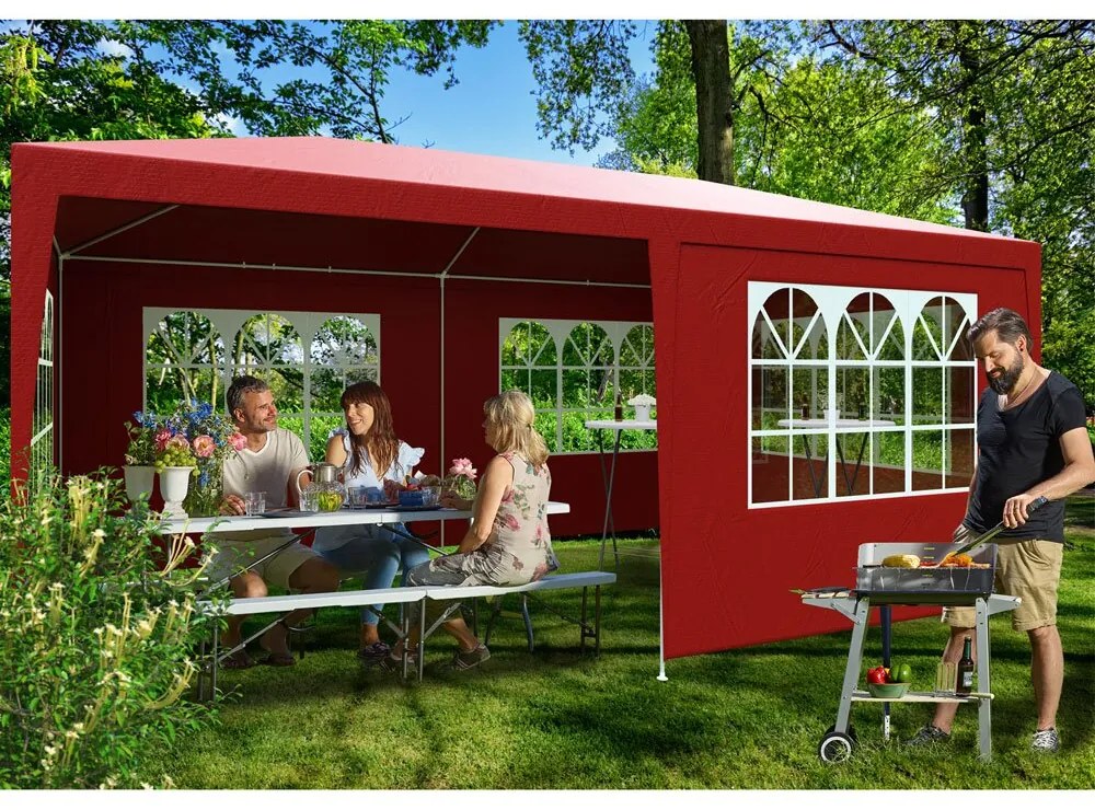 NEAPOL rendezvénysátor, 3x6m, piros Jurhan