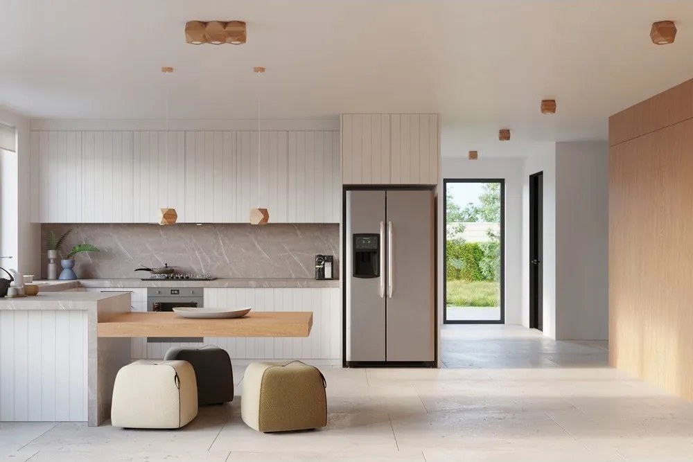 Natúr színű tömörfa fali lámpa Vige – Sollux