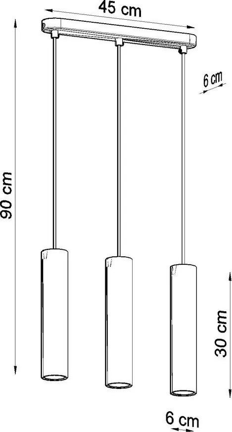 Szürke beton függőlámpa Fadre – Sollux