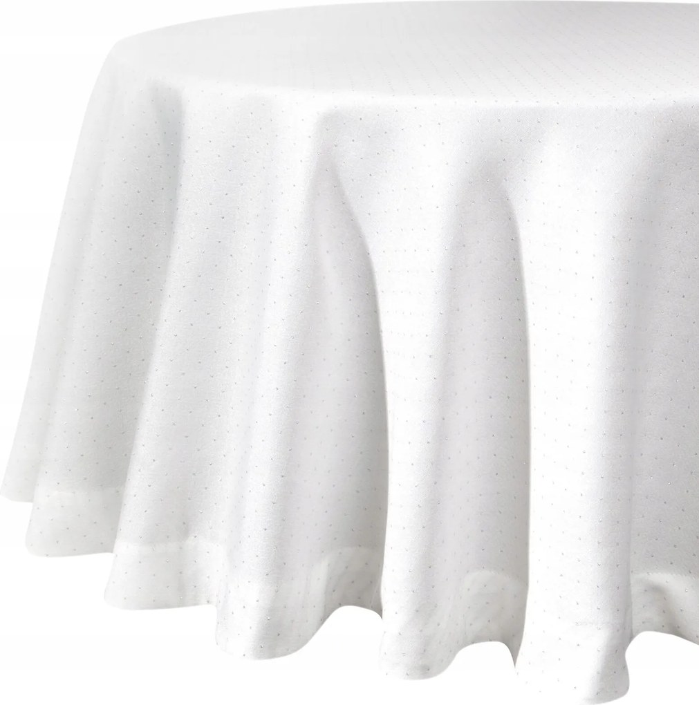 Kerek Abrosz 150 cm fehér étkező-konyha dekorációs asztalterítő