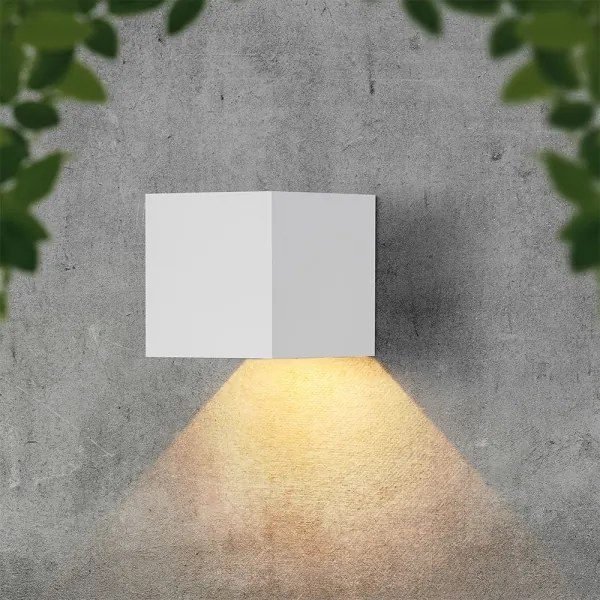 LED napelemes fali lámpa érzékelővel LED/9W/5V IP65 2600 mAh fehér