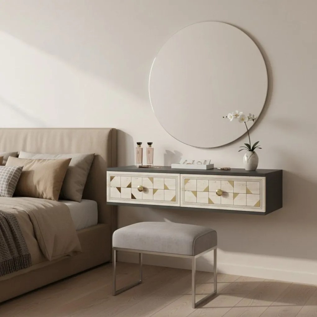 Moka 120 - Anthracite, Travertine, Gold