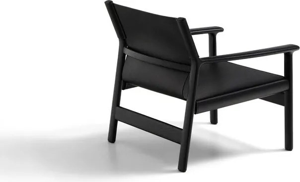 Fekete bőr fotel Jan – Kave Home