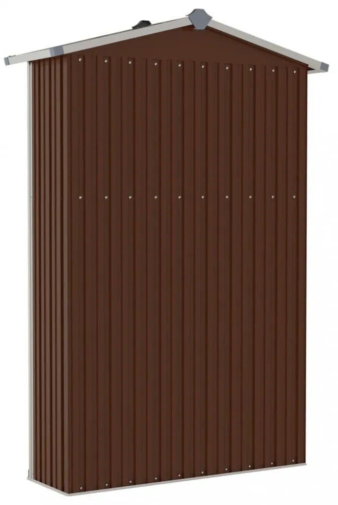 barna horganyzott acél kerti fészer 116x45x175 cm