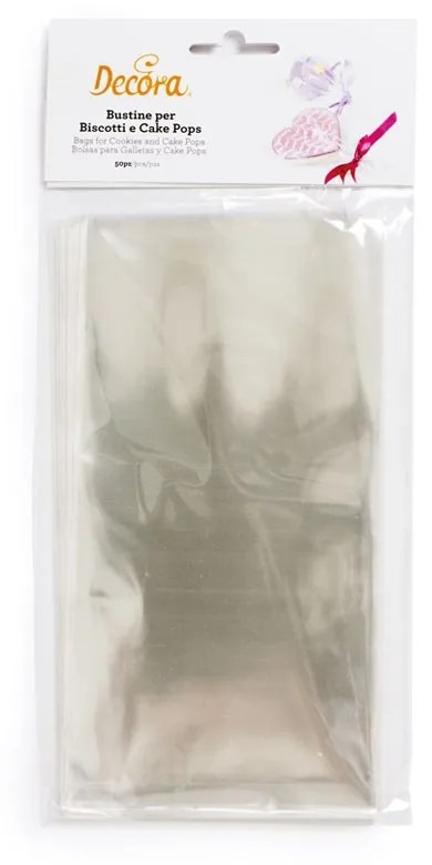 Decora áttetsző, tasak, 10×20 cm, 50db