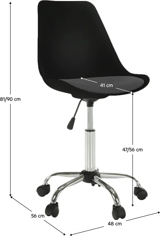 Irodai szék, fekete/sötétszürke, DARISA NEW