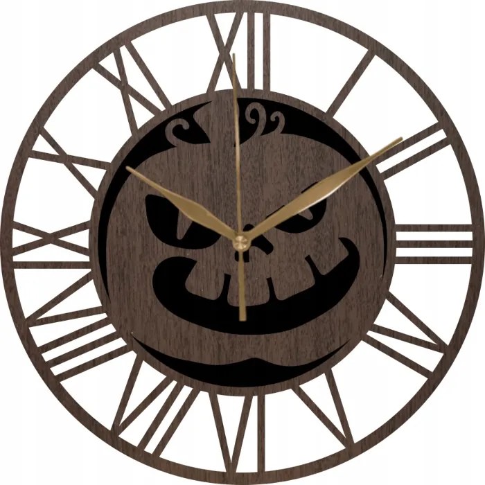 Halloween Dekoratív Falióra Veszélyes Sütőtök Scary Pumpkin 35 cm