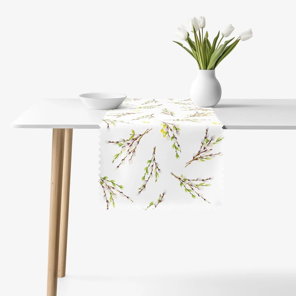 Goldea húsvéti teflonbevonatú asztali futó - barka mintás 35x140 cm