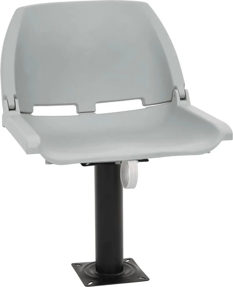 vidaXL 2 részes szürke összecsukható hajóülés párna nélkül 48x51x41 cm