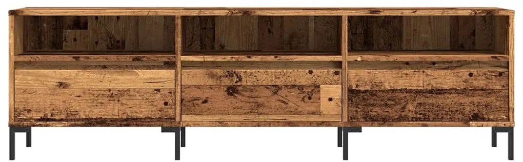 antik fa színű szerelt fa TV-szekrény 150 x 30 x 44,5 cm