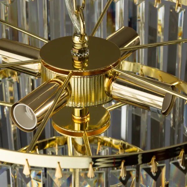 Brilagi - LED Kristály csillár láncon MOZART 5xE14/40W/230V arany