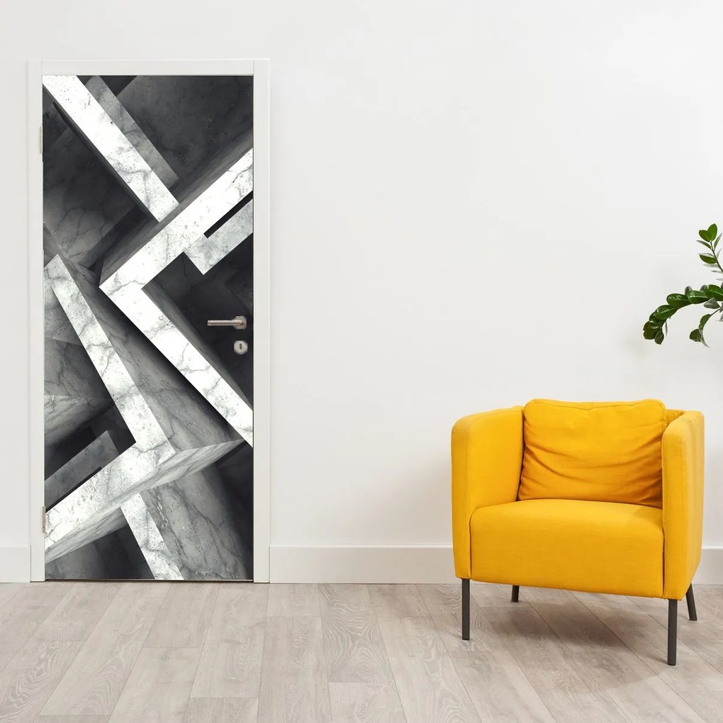 Fotótapéta ajtóra - Kocka absztrakció (95x205cm)