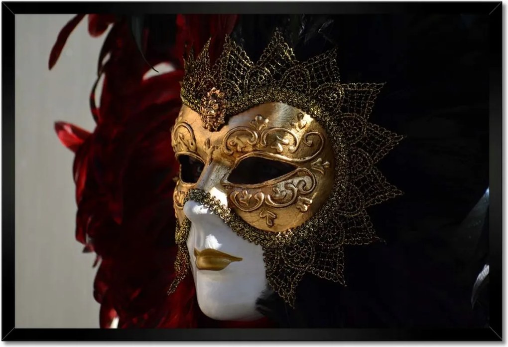Poszterek keretben 60x40 Velencei maszk