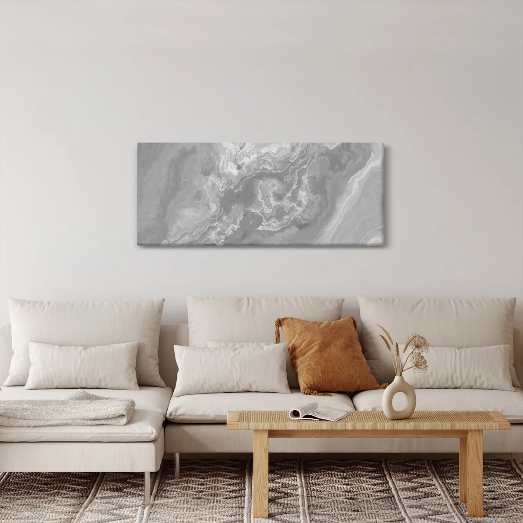 Kép - Márvány fekete-fehérben (120x50 cm)