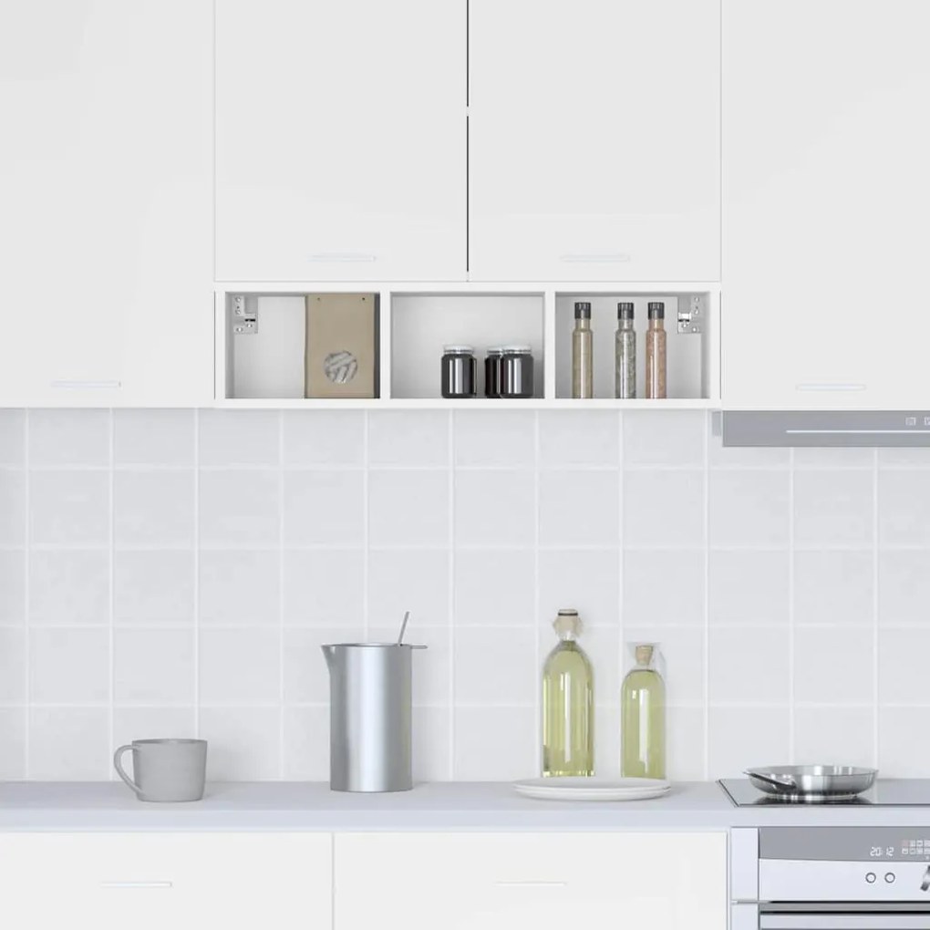 Függő szekrény polcokkal Riga Fehér 20 x 29,5 x 80 cm Faanyag