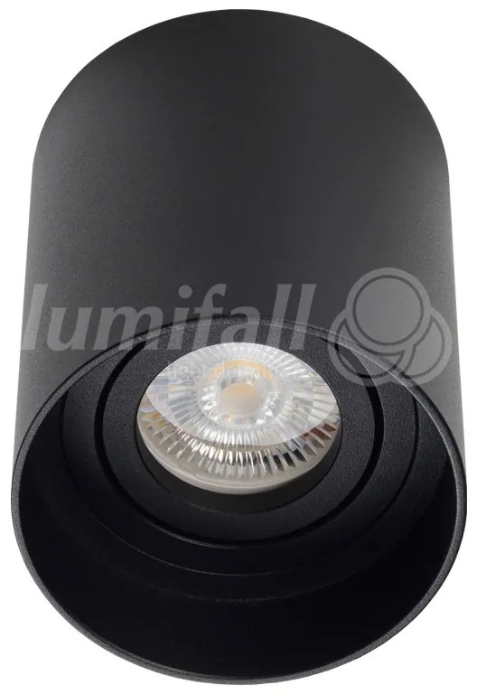 LUMIFALL LMF-CILOPLB CILIO Hengeres Mennyezeti Lámpa Fekete GU10 IP20
