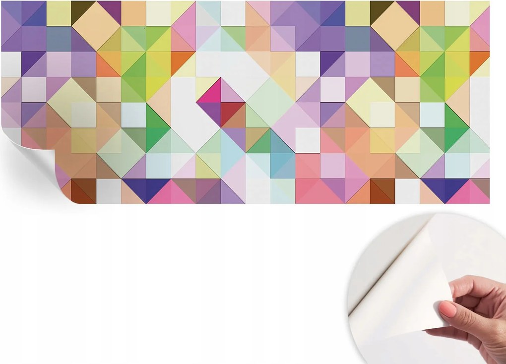 Design fali fotótapéta öntapadós Színes formák 250x104 cm