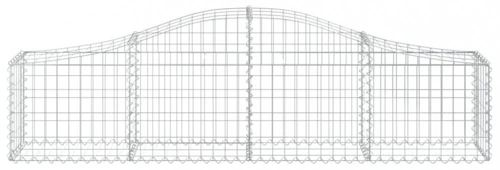 10 db íves horganyzott vas gabion kosár 200x30x40/60 cm