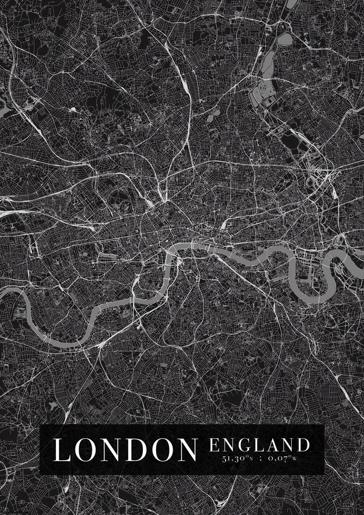 London várostérkép poszter A1 59,4x84,1 cm
