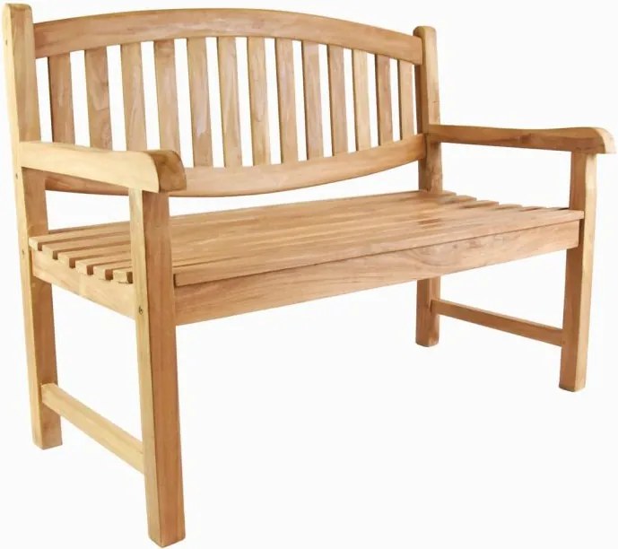 DIVERO 2 személyes pad kezelt teakfa 120 cm