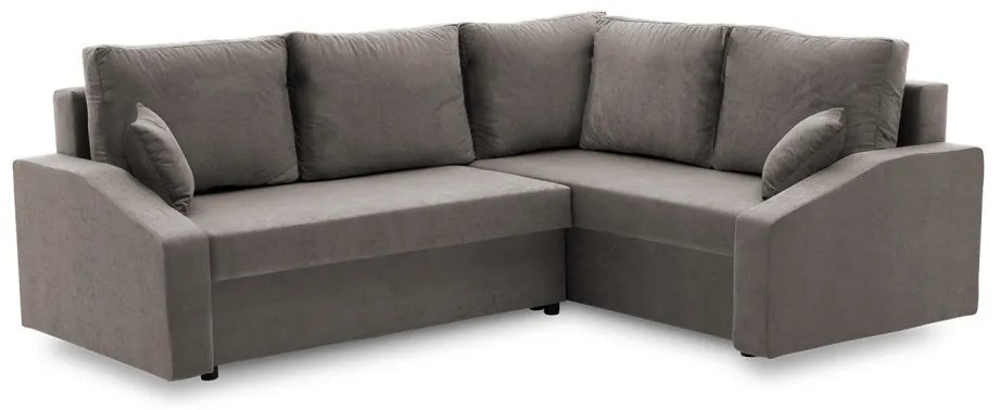 Grande Plus sarokkanapé, jobboldali, szövet anyag, szürke