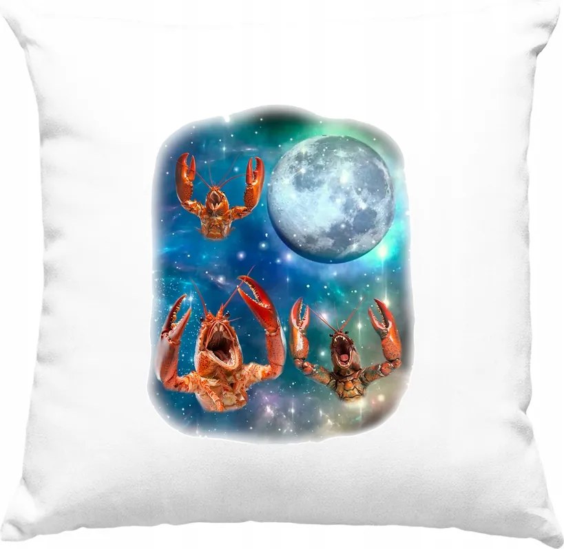 Rák párna Vicces mém Hold Fehér