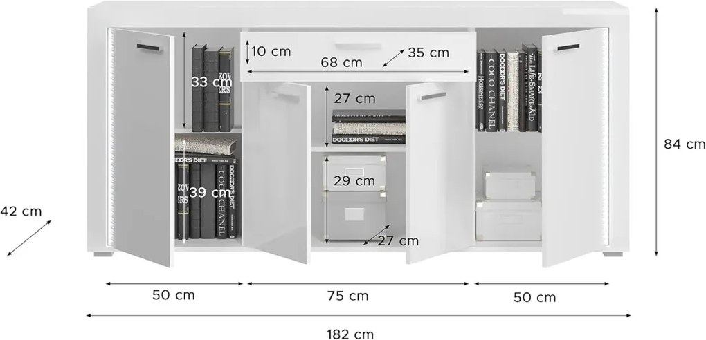 Skylight fiókos komód