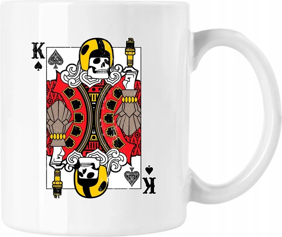 Biker Bögre Király Rajongóknak Fehér 330ml