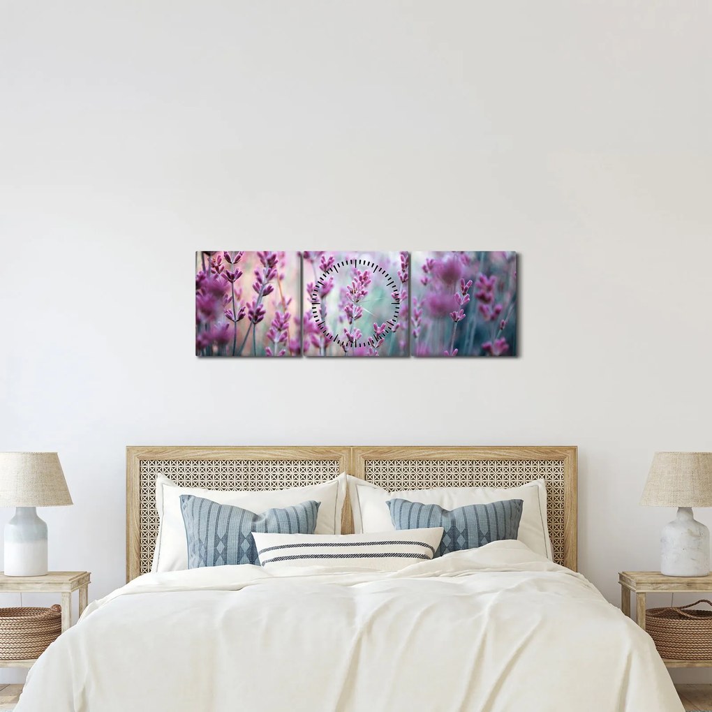 Kép - Levendula (órával) (90x30 cm)