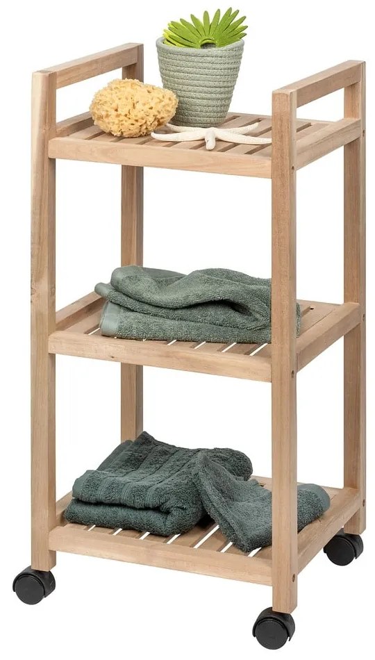 Natúr színű fürdőszobai polcos állvány 35x72 cm Acina – Wenko