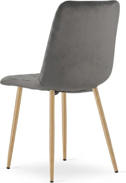 Szürke bársonyszék LAVA PEWTER GREY