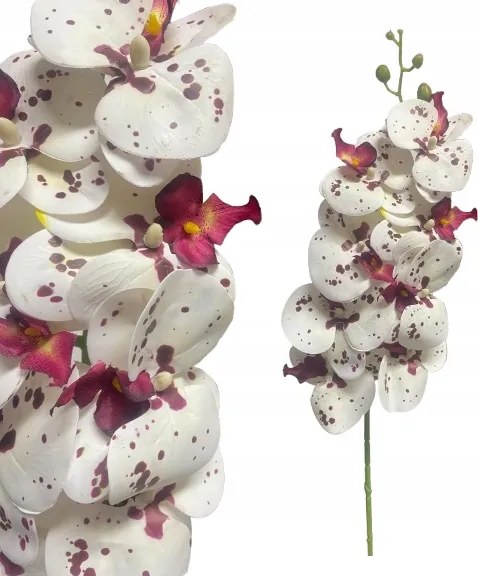 Szilikon virág mű orchidea 97 cm gumi szilikon nagy 9 szirmú